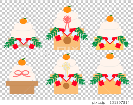 鏡餅～正月・年賀状イラスト素材（行事15） 131597814