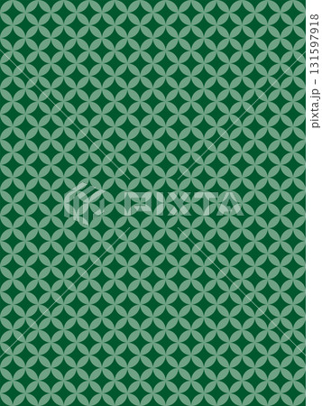 深緑の七宝柄の背景 131597918