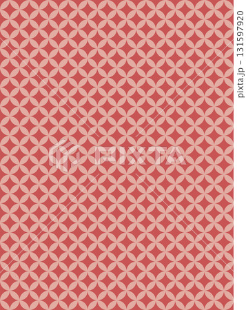 臙脂色の七宝柄の背景 131597920