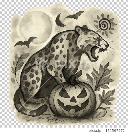 動物とハロウィンの共演 動物とハロウィンの共演 131597972