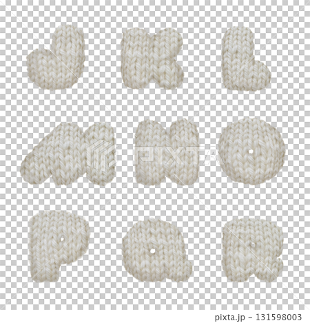 Knitted alphabet with shadows Knitted alphabet with shadows 131598003