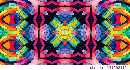 Bright multicolor background with colorful abstract kaleidoscopic pattern Bright multicolor background with colorful abstract kaleidoscopic pattern 131598112
