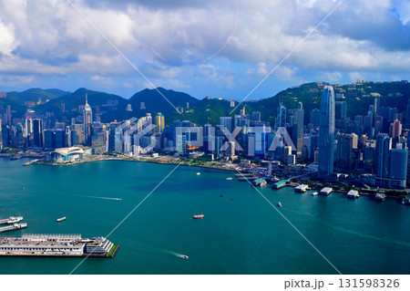 香港島 俯瞰で見る 香港島 俯瞰で見る 131598326