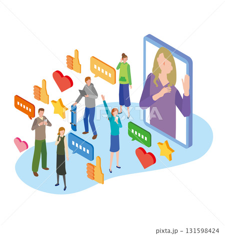 ファンベースマーケティングのイメージイラスト 131598424