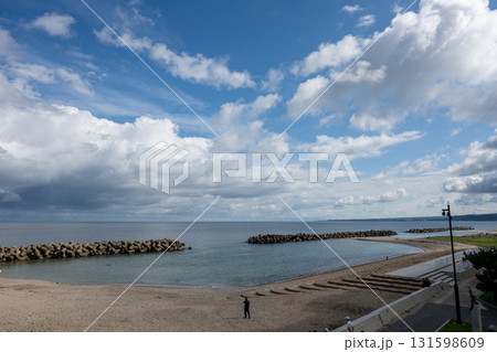 日本の鳥取県米子市のとても美しい海の風景 131598609