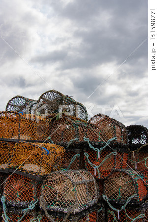 干されたスコットランドのロブスターかご 131598771