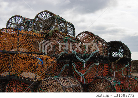 干されたスコットランドのロブスターかご 131598772