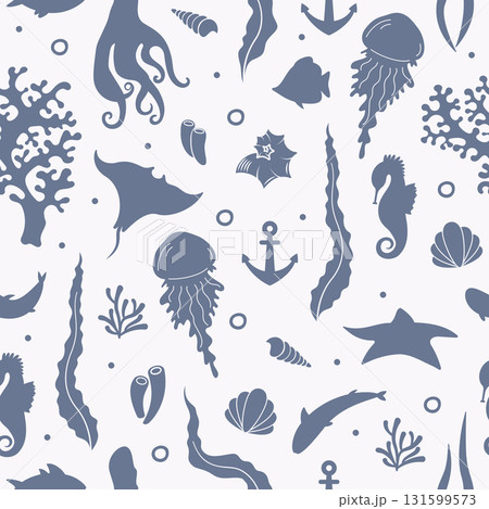 ocean life pattern 131599573