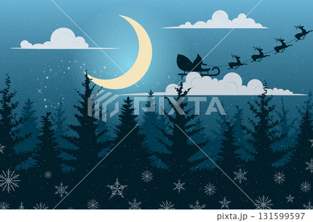 christmas night landscape 131599597