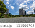 東京・旧芝離宮恩賜庭園の初秋の青空と高層ビル群のコントラスト 131599708