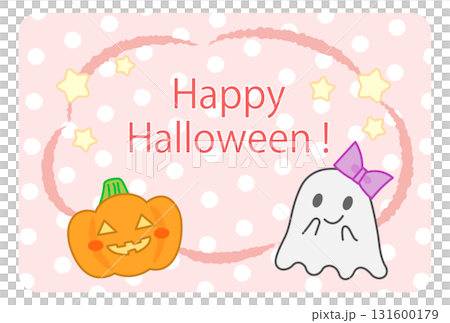 Fancy Halloween illustration of pumpkins and ghosts Fancy Halloween illustration of pumpkins and ghosts 131600179