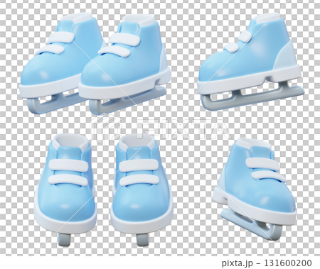 cartoon style ice skate 3D icon graphic 131600200