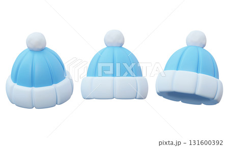 cartoon style winter hat 3D graphic icon cartoon style winter hat 3D graphic icon 131600392