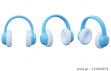 cartoon style winter earmuffs 3D graphic cartoon style winter earmuffs 3D graphic 131600878