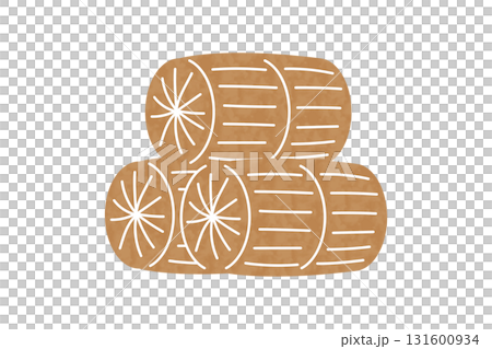 シンプルなお正月のデザインの米俵　ベクター 131600934