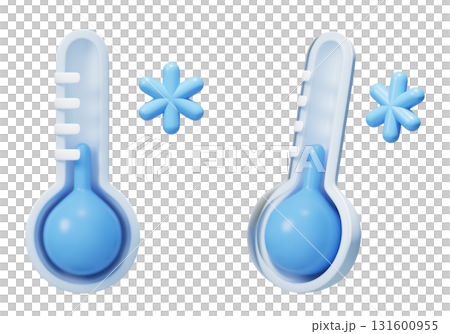 cartoon style low temperature 3D icon graphic 131600955