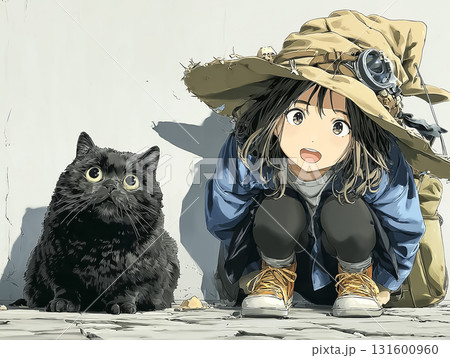 美優シリーズ：子供美優の魔女コスプレと黒猫 131600960