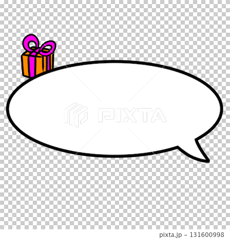クリスマス 吹き出し プレゼントボックス シンプル クリスマス 吹き出し プレゼントボックス シンプル 131600998