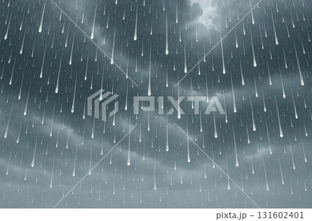 降雨イメージ　雨雲　雨　雨天 131602401