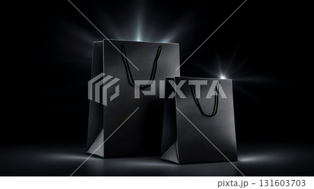 Art object for Black Friday, sales and promotions with a dark, black, colorful and effective theme. Luxury picture for advertising goods on the day of big discounts. Abstract background Art object for Black Friday, sales and promotions with a dark, black, colorful and effective theme. Luxury picture for advertising goods on the day of big discounts. Abstract background 131603703