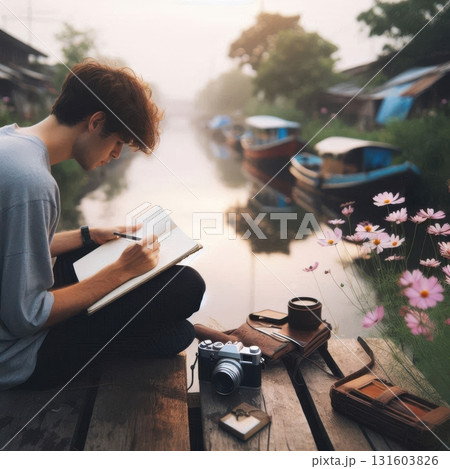 Artistic scene with soft overcast light, perfect for mindfulness and inspiration themes. 131603826