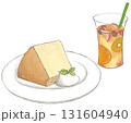 シフォンケーキとフルーツティー 131604940