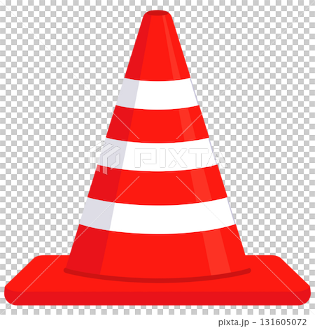 The red traffic cones at the civil engineering and construction site give a sense of safety and harmony. 131605072