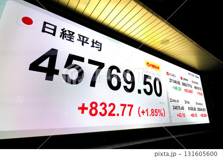 日本の東京都市景観最高値更新・4万5769円50銭。株価/終値=10月3日、日本橋兜町 日本の東京都市景観最高値更新・4万5769円50銭。株価/終値=10月3日、日本橋兜町 131605600