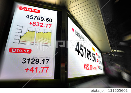 日本の東京都市景観最高値更新・4万5769円50銭。株価/終値=10月3日、日本橋兜町 日本の東京都市景観最高値更新・4万5769円50銭。株価/終値=10月3日、日本橋兜町 131605601