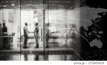 グローバルビジネスのパートナーシップと国際的な協力 131605626