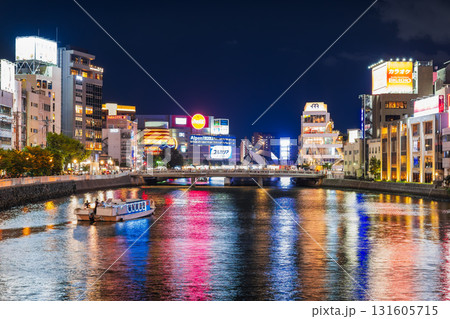 夜の博多 那珂川と中洲・天神 夜の博多 那珂川と中洲・天神 131605715