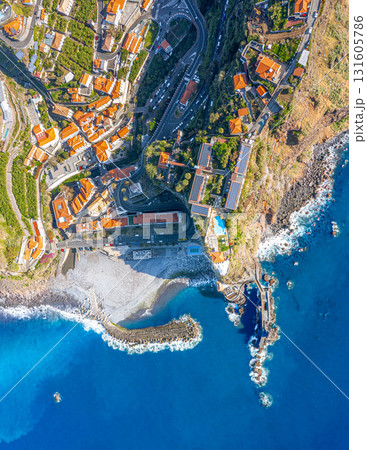 Panoramic view of the small village of Ponta do Sol, near Funchal. Madeira Island, Portugal 131605786