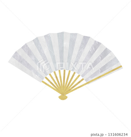 白い扇子のイラスト素材　 131606234