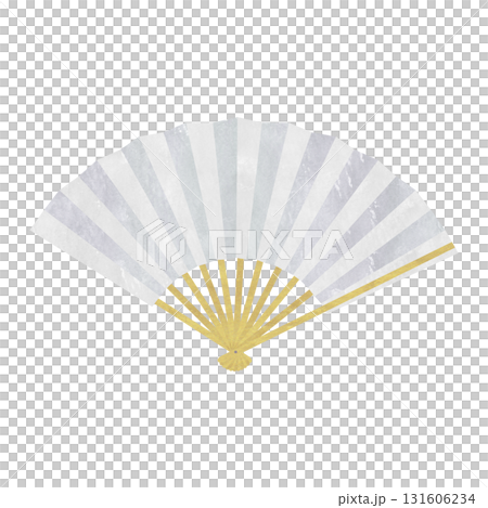 白い扇子のイラスト素材　 131606234