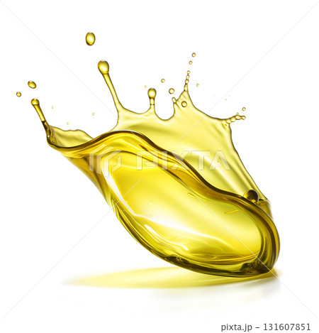 Splashes of oily liquid arranged in a circle isolated on white background Splashes of oily liquid arranged in a circle isolated on white background 131607851