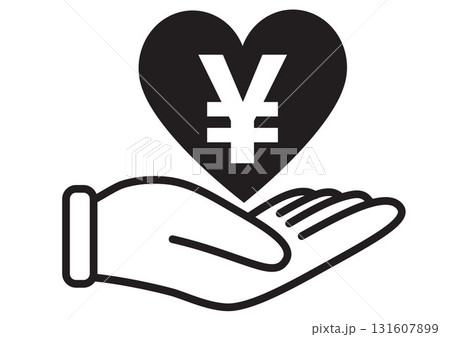 募金,寄付,義援金,お金,ハート,手,現金,募金箱,寄付金,チャリティ,募金活動,慈善活動,共同募金 131607899