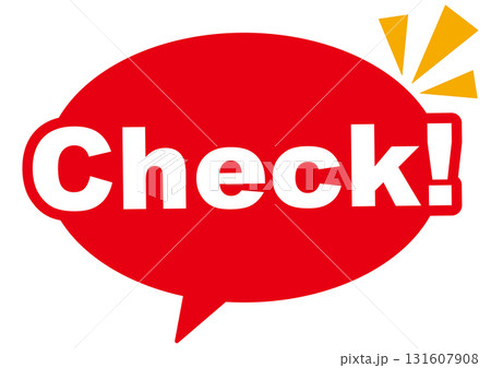 チェック,ポイント,注目,確認,重要,要点,吹き出し,大切,大事,強調,目印,記号,マーク,アイコン 131607908
