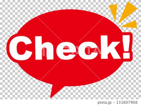 チェック,ポイント,注目,確認,重要,要点,吹き出し,大切,大事,強調,目印,記号,マーク,アイコン 131607908