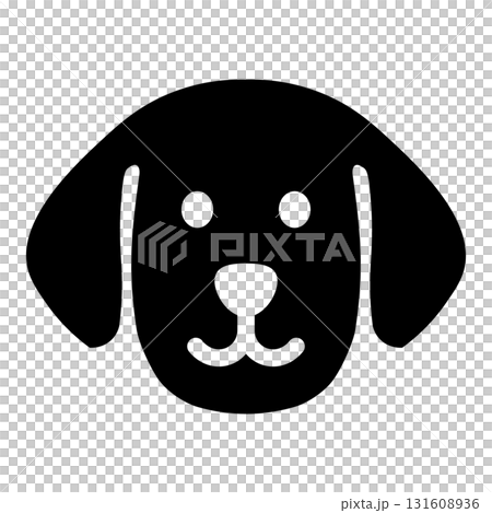 狗臉簡單圖標 131608936