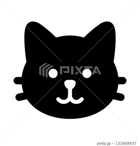猫の顔　シンプルアイコン 131608937