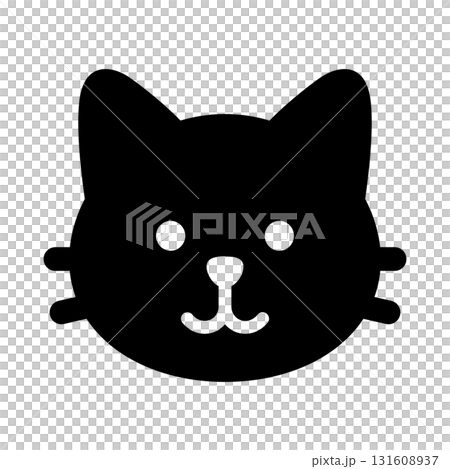 猫の顔　シンプルアイコン 131608937