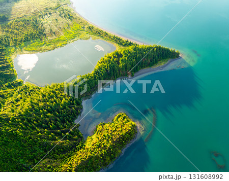 Lagoa do Fogo Lake. Azores, Sao Miguel Island. Portugal. Aerial View Lagoa do Fogo Lake. Azores, Sao Miguel Island. Portugal. Aerial View 131608992