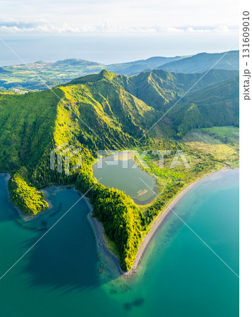 Lagoa do Fogo Lake. Azores, Sao Miguel Island. Portugal. Aerial View 131609010