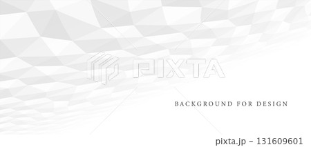 White futuristic abstract minimal background. Geometric polygon 3d texture. Light clean contemporary concept for business, technology, science, architecture design. 131609601