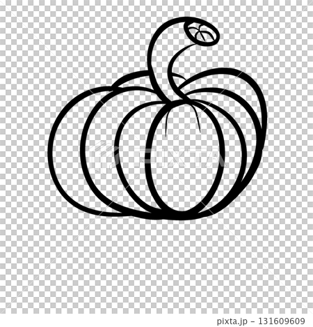 Hand Drawn Graphic Pumpkin Illustration, Halloween and Thanksgiving Art 131609609