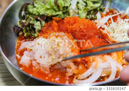 Korean cold Raw Fish Soup 131610147