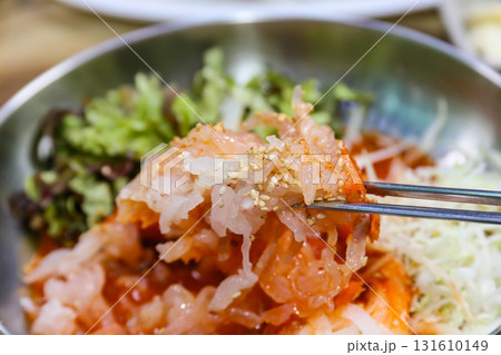 Korean cold Raw Fish Soup 131610149