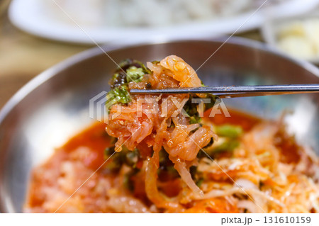 Korean cold Raw Fish Soup 131610159