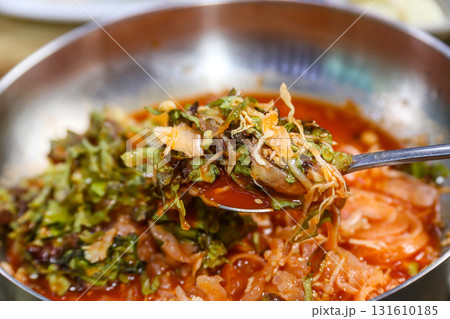 Korean cold Raw Fish Soup 131610185