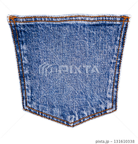Denim feeders from jeans on an isolated background 131610338